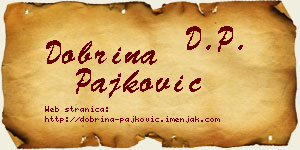 Dobrina Pajković vizit kartica